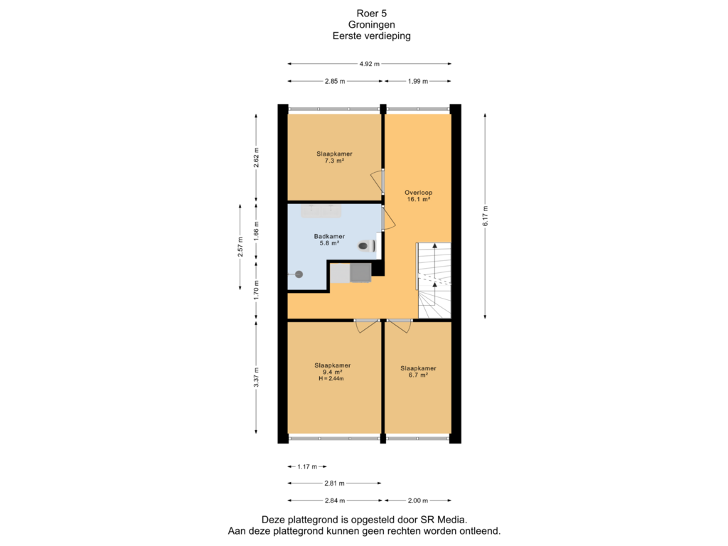 Bekijk plattegrond van Eerste verdieping van Roer 5