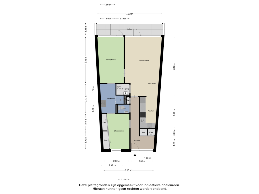 View floorplan of Appartement of Koenraad Bothstraat 54