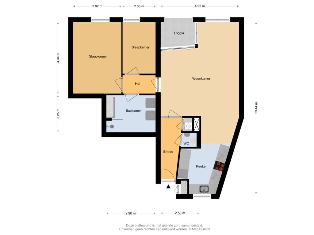 Bekijk plattegrond van Appartement van Nassauplein 49