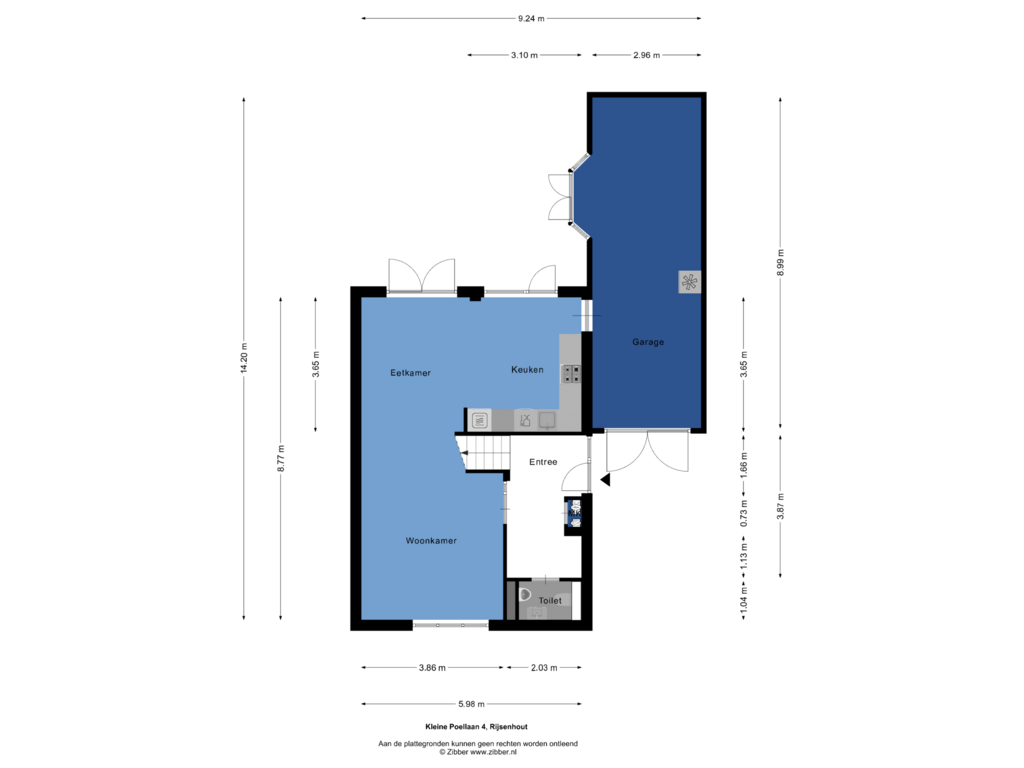 View floorplan of Begane Grond of Kleine Poellaan 4