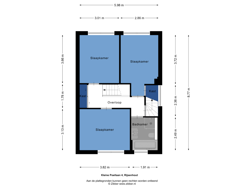 View floorplan of Eerste Verdieping of Kleine Poellaan 4