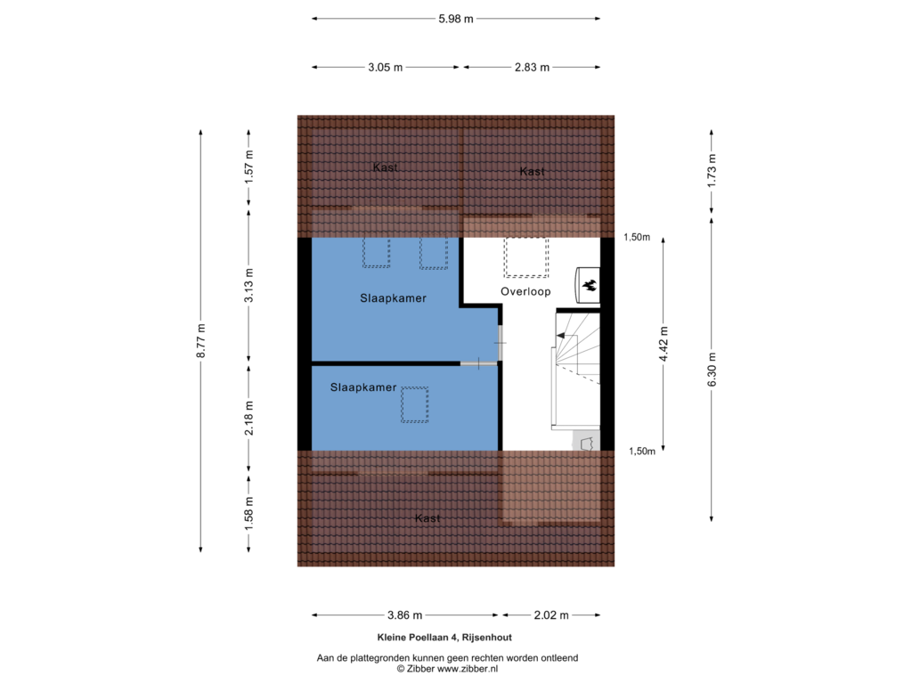 View floorplan of Tweede Verdieping of Kleine Poellaan 4