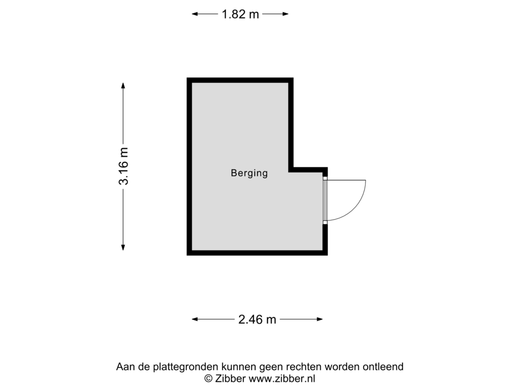 Bekijk plattegrond van Berging van Leemhorststraat 122-A