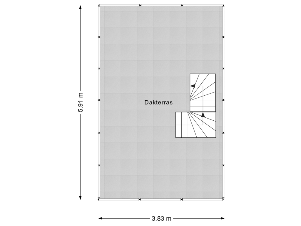 Bekijk plattegrond van Dakterras van Parkweg 32