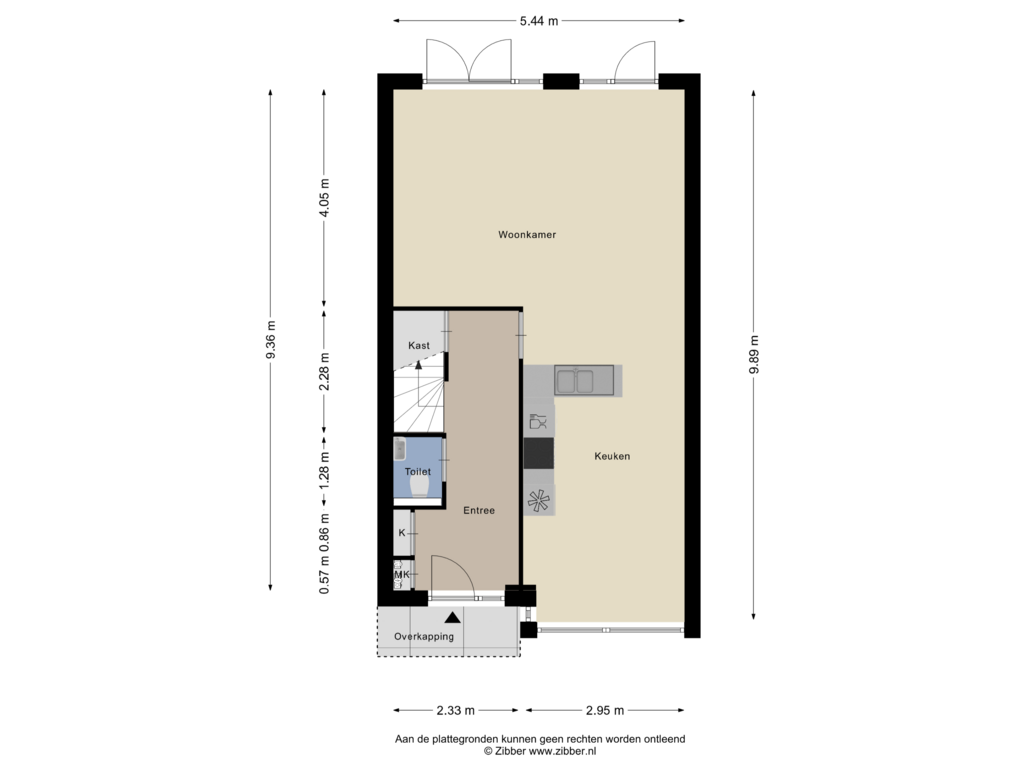 Bekijk plattegrond van Begane Grond van de Flier 3244