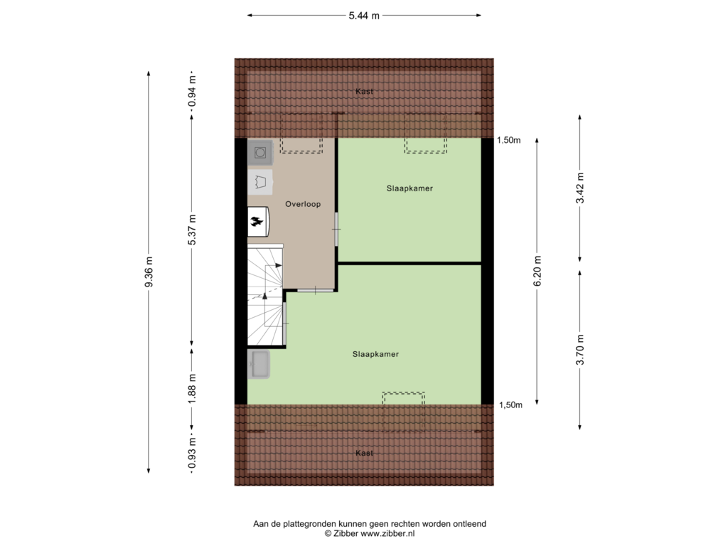 Bekijk plattegrond van Tweede Verdieping van de Flier 3244