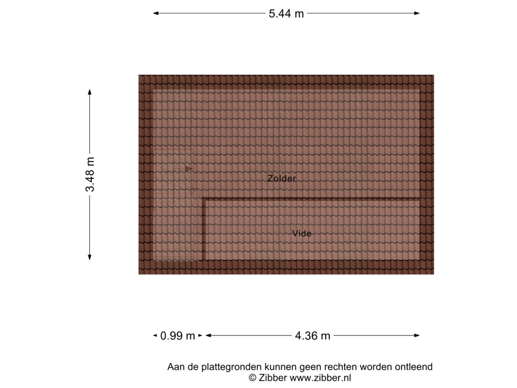 Bekijk plattegrond van Zolder van de Flier 3244