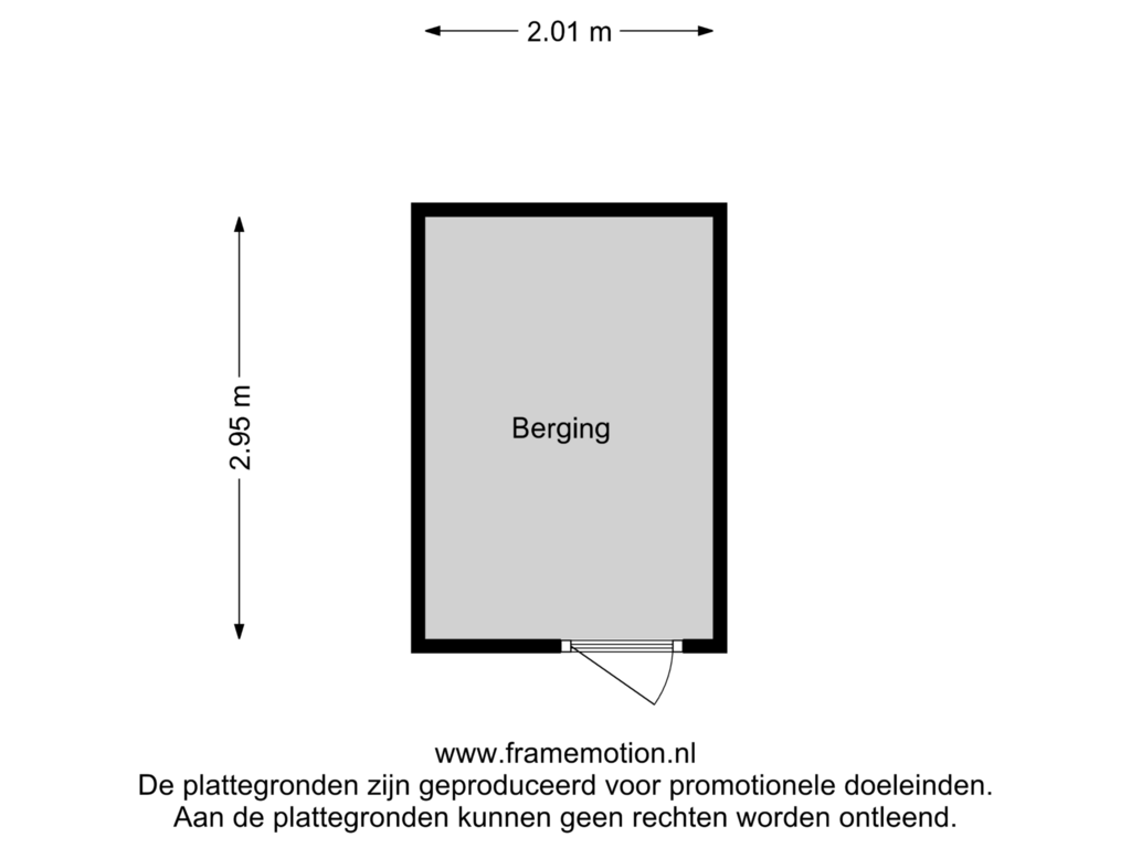 View floorplan of Berging of Wijnhaven 71-U