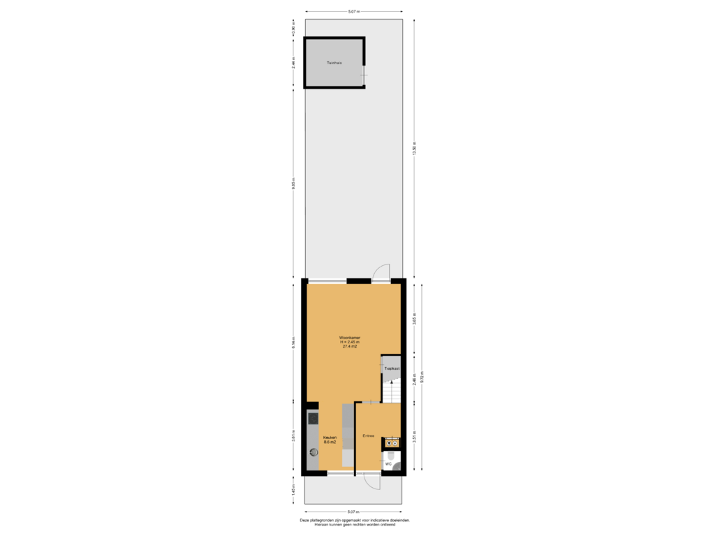 Bekijk plattegrond van Begane Grond Met Kavel van Schenklaan 47