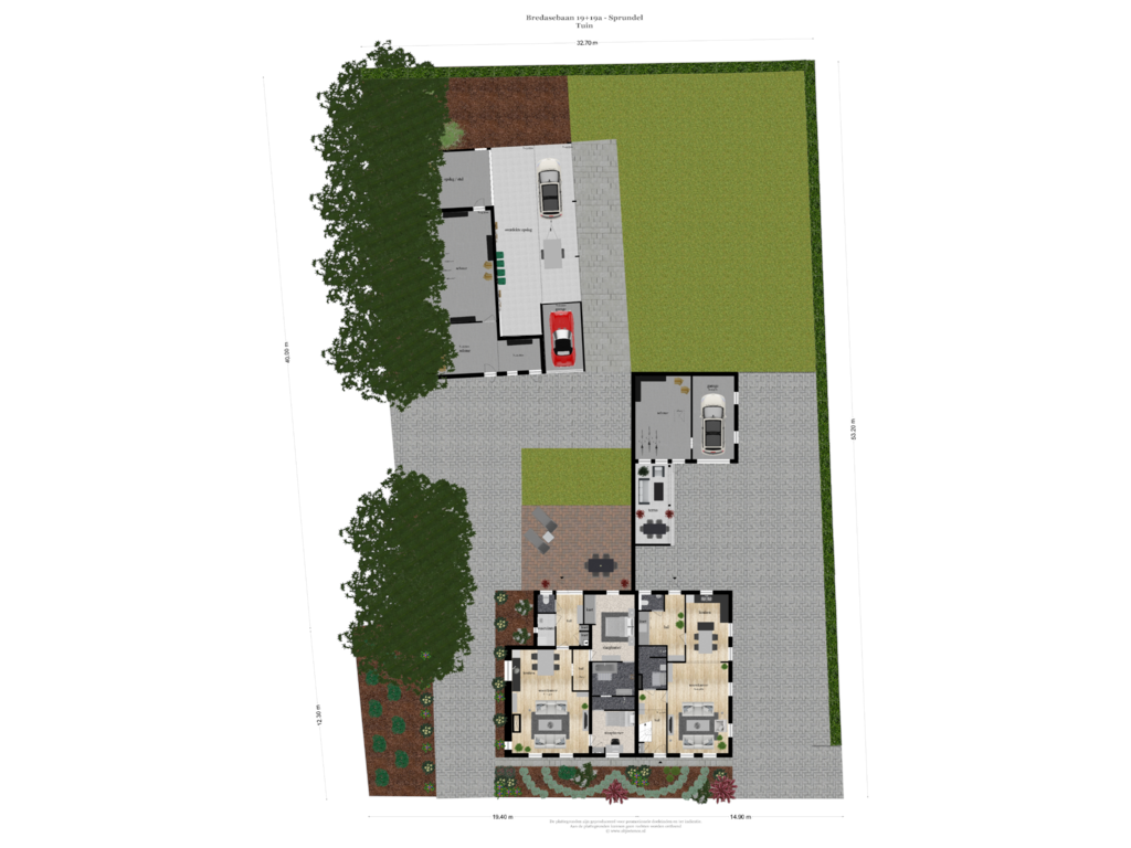 View floorplan of TUIN of Bredasebaan 19