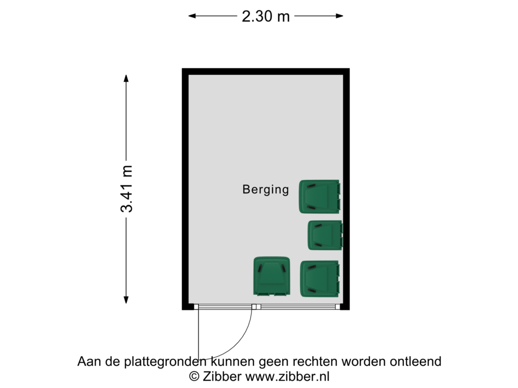 Bekijk plattegrond van Berging van IJsselsingel 36