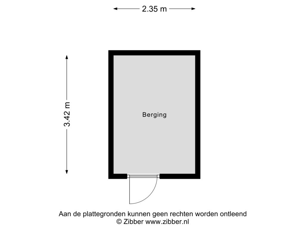 View floorplan of Berging of Gedempte Zalmhaven 839