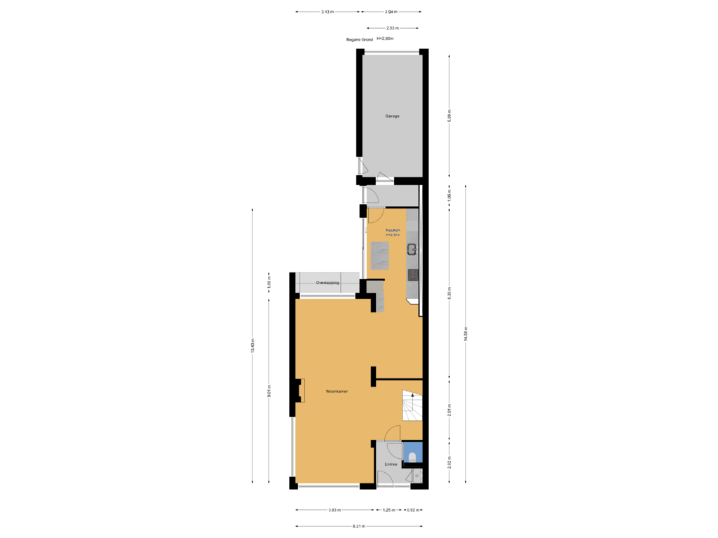 Bekijk plattegrond van Begane Grond van Populierenlaan 27