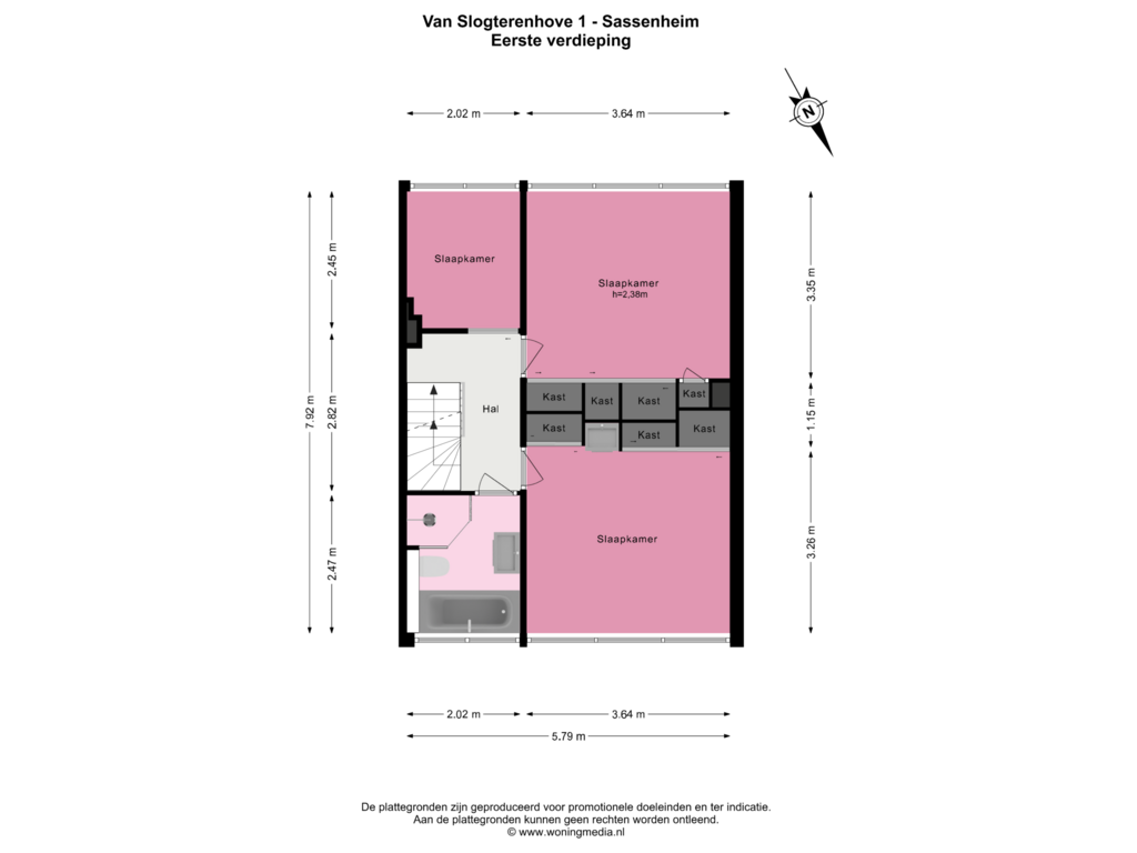 Bekijk plattegrond van 1e_verd van van Slogterenhove 1