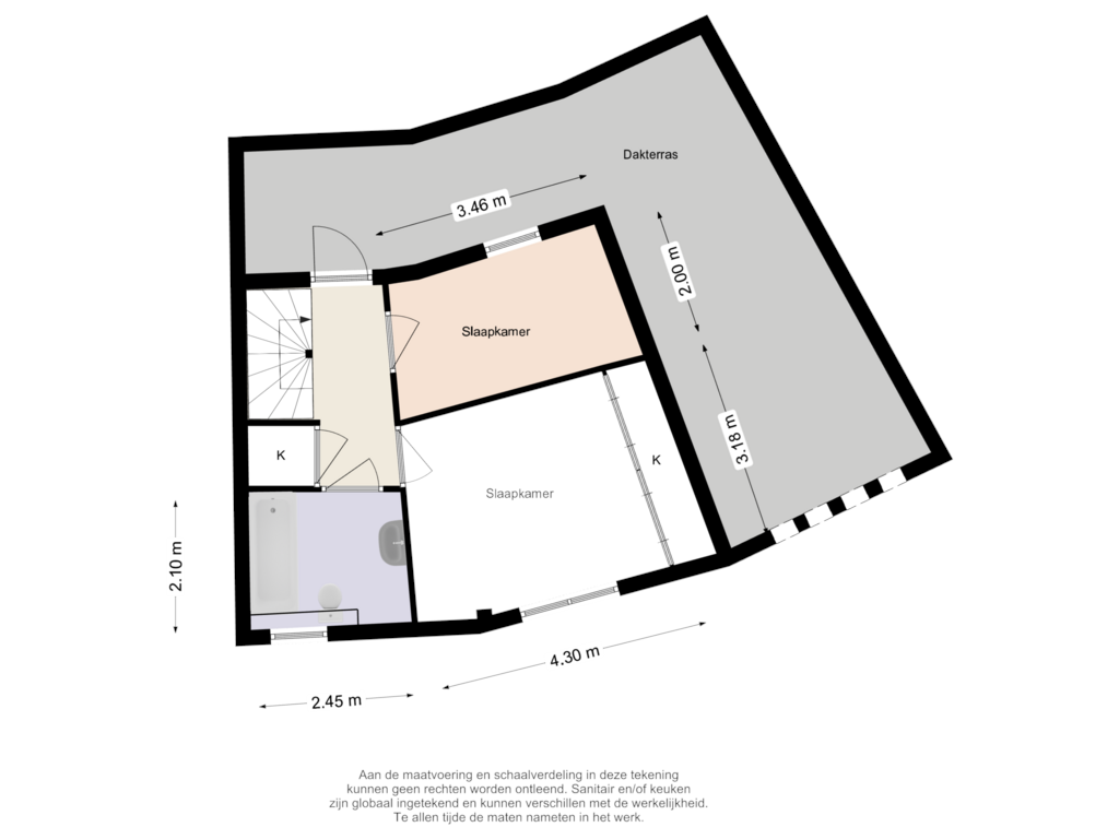 View floorplan of Verdieping of Hoefbladlaan 13