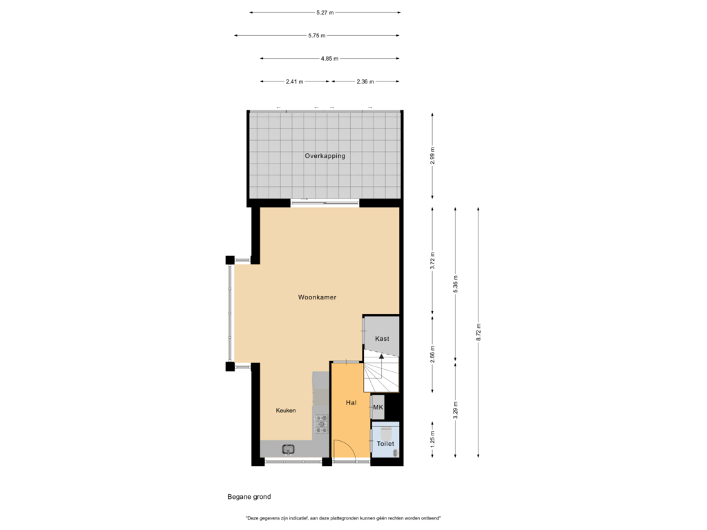 View floorplan of Begane grond of Poortwachter 28