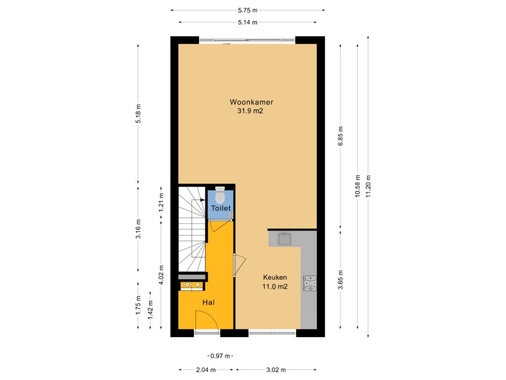 View floorplan of Begane grond of Atalanta 84