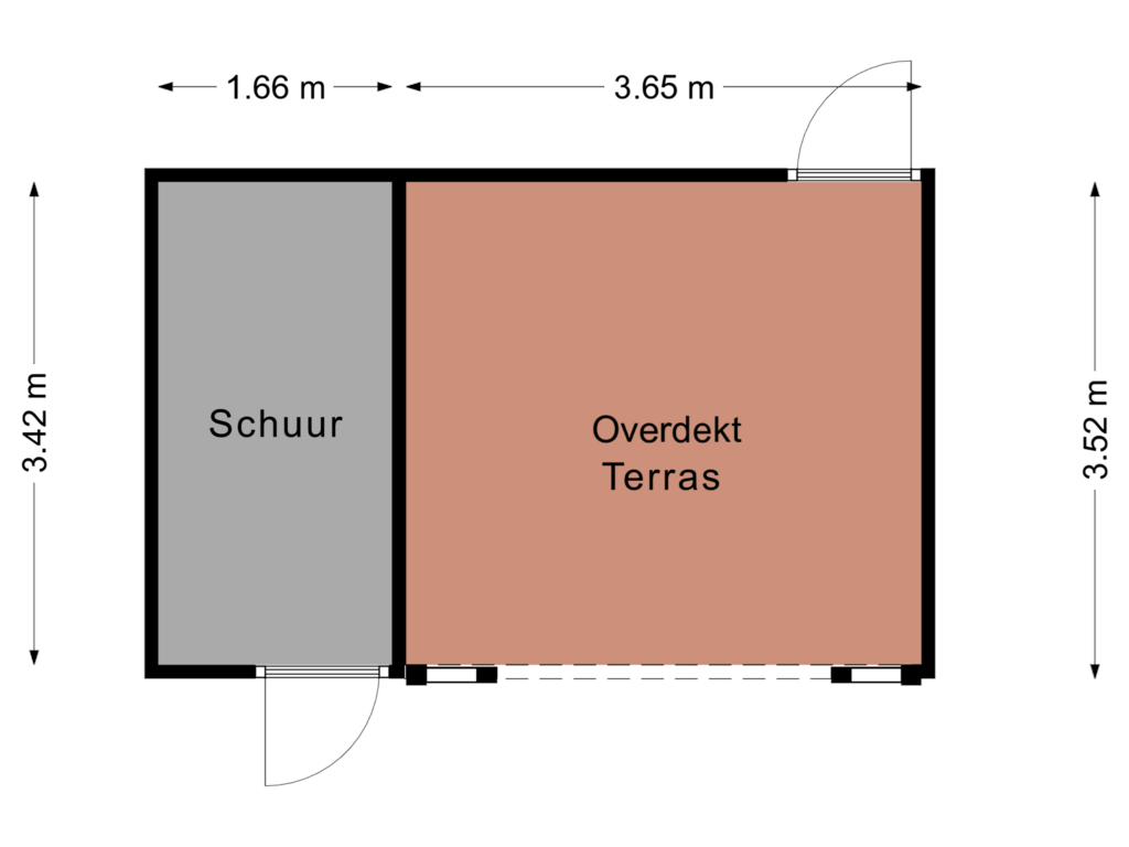 View floorplan of Schuur / Overdekt terras of Atalanta 84