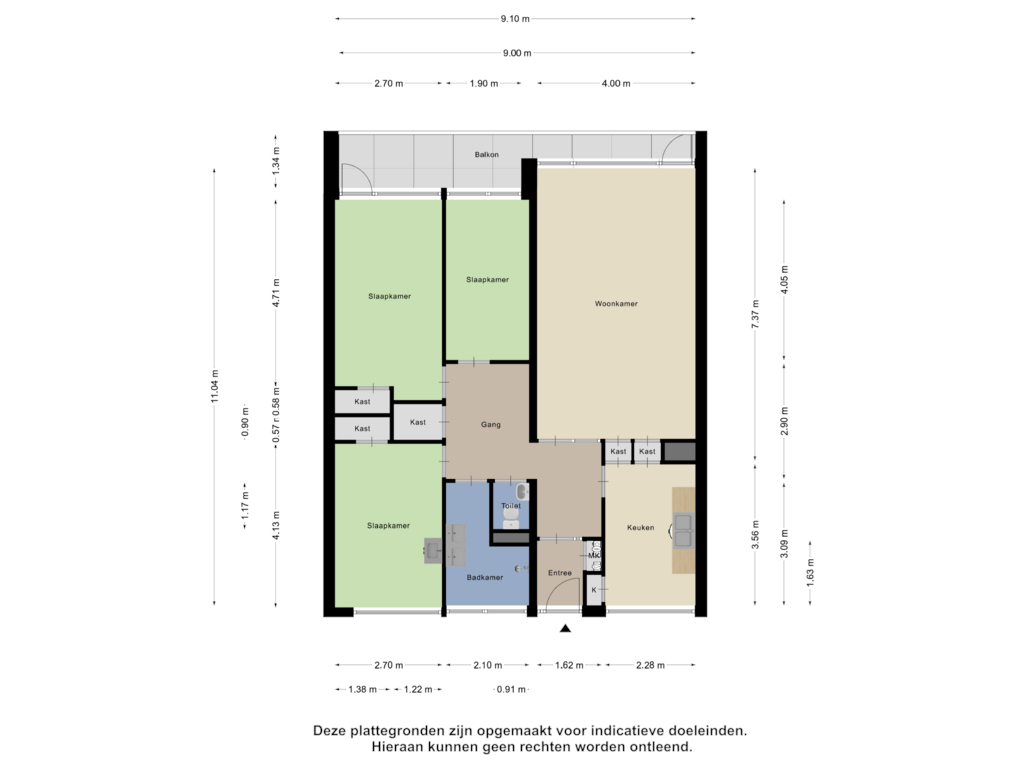 Bekijk plattegrond van Appartement van Valkhofplein 39