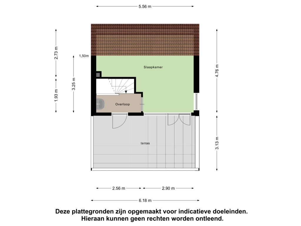 Bekijk plattegrond van Tweede Verdieping van Lunterenstraat 33