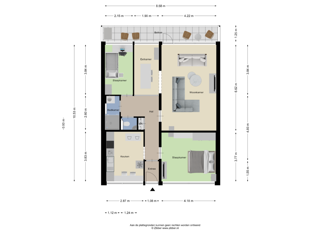 View floorplan of Appartement of Margijnenenk 275