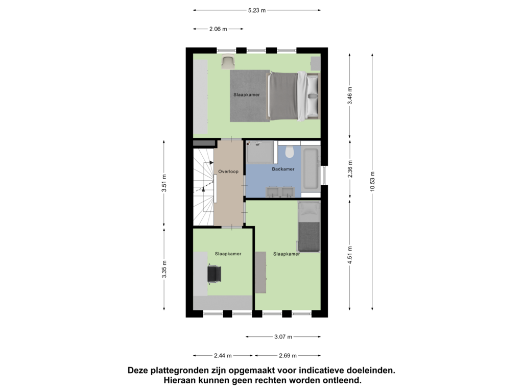 Bekijk plattegrond van Eerste Verdieping van Veerstraat 4-B