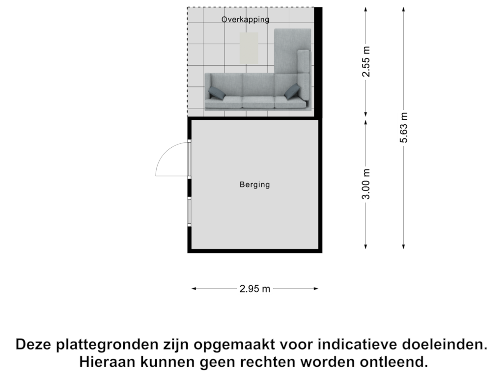 Bekijk plattegrond van Berging van Veerstraat 4-B