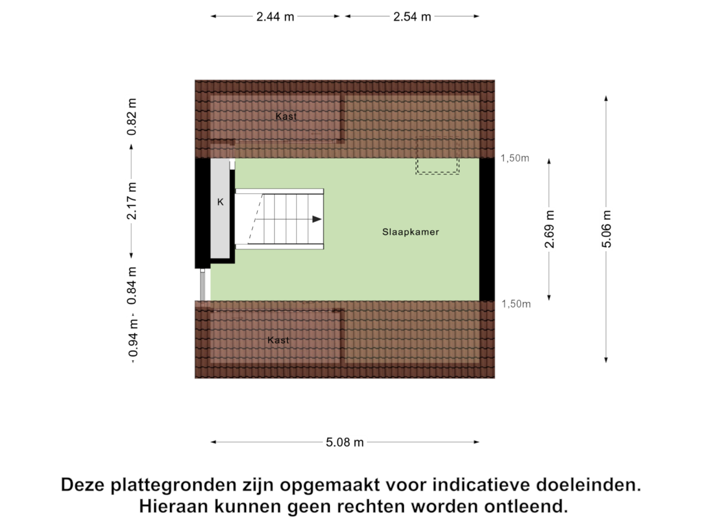 Bekijk plattegrond van Tweede Verdieping van Graaf Huibertlaan 7-B