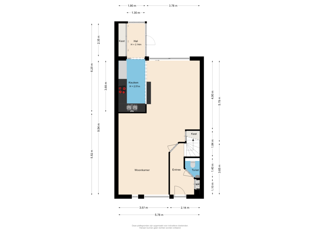 Bekijk plattegrond van Begane grond van De Sonneveld 23