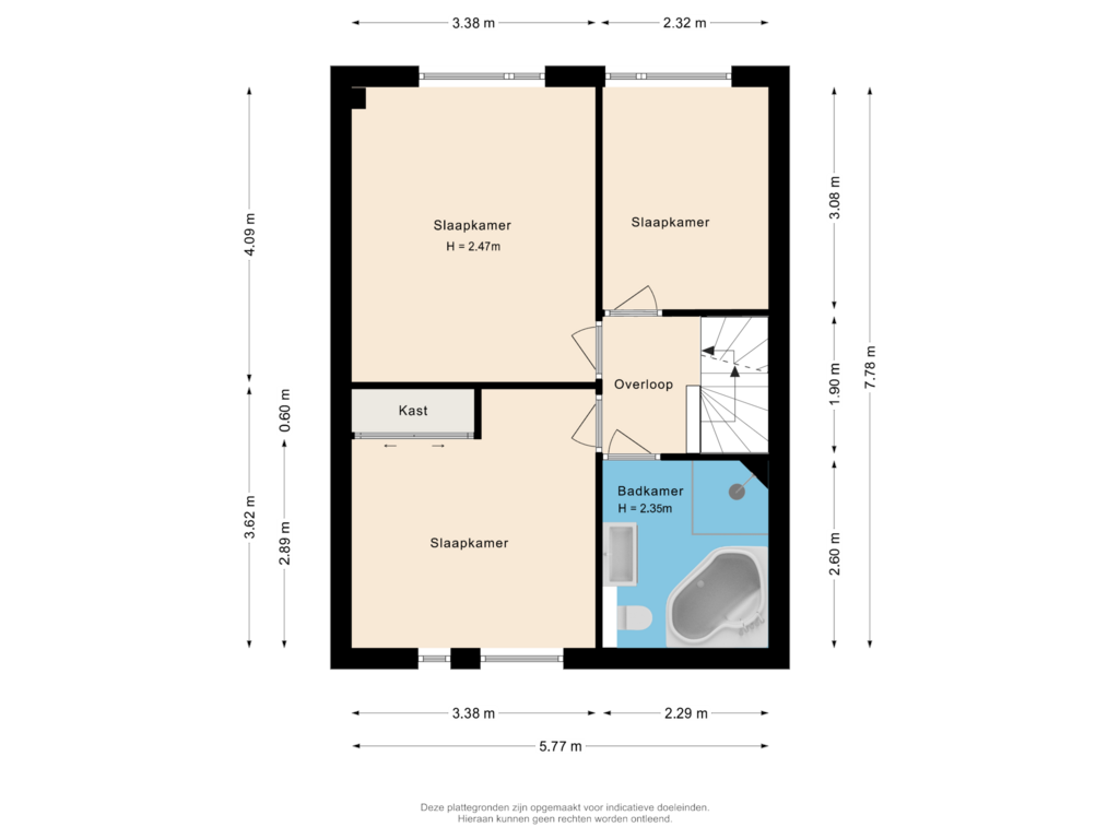 Bekijk plattegrond van Eerste verdieping van De Sonneveld 23