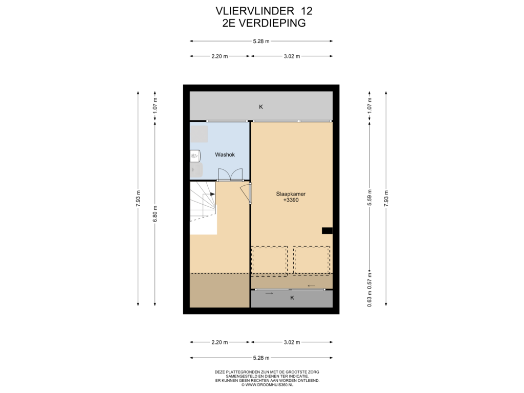 Bekijk plattegrond van 2E Verdieping van Vliervlinder 12