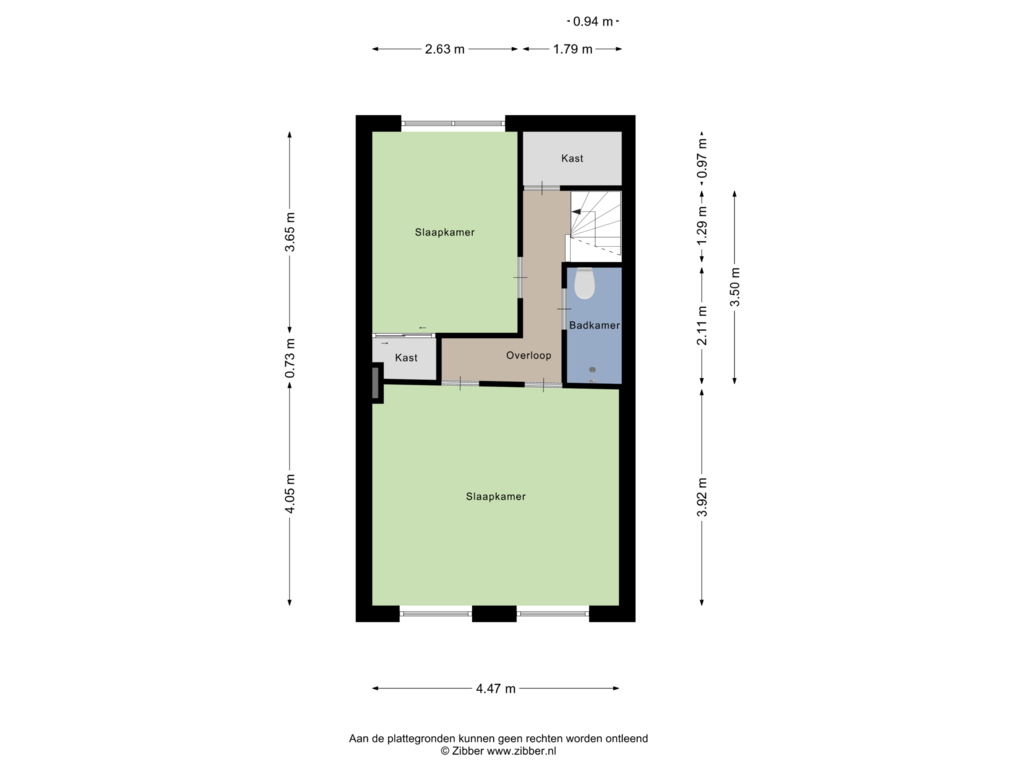 View floorplan of Eerste Verdieping of Bornerbroeksestraat 275