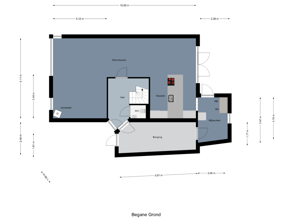 View floorplan of Begane Grond of Het Vossekamp 24