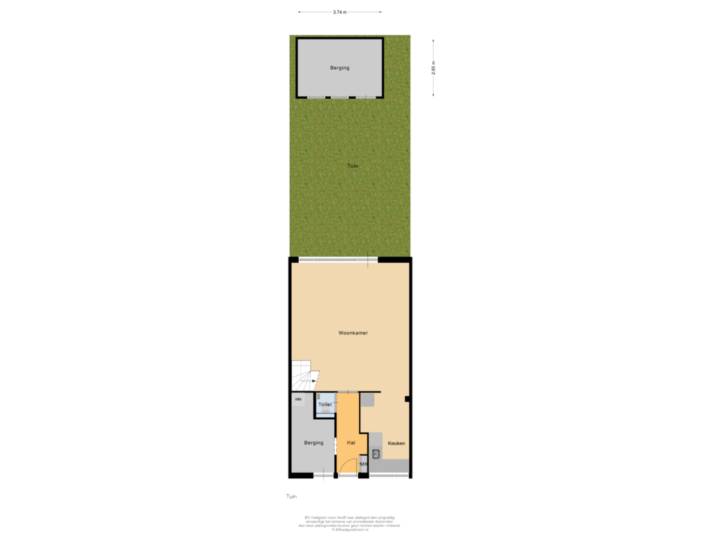 View floorplan of Tuin of Plutostraat 22