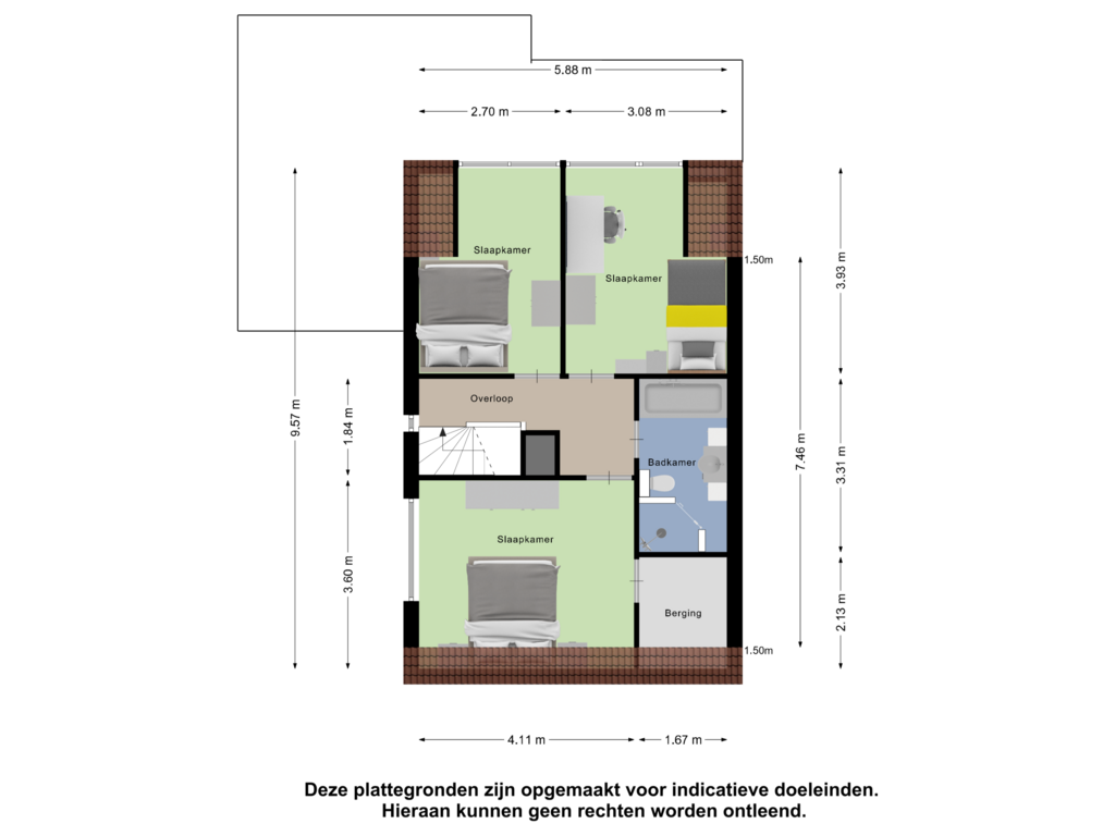 View floorplan of Eerste Verdieping of Esdoornstraat 20