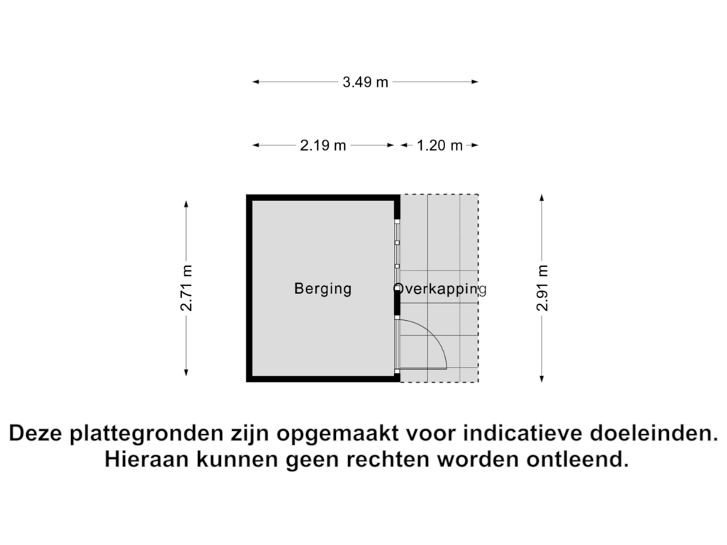 View floorplan of Berging of Esdoornstraat 20