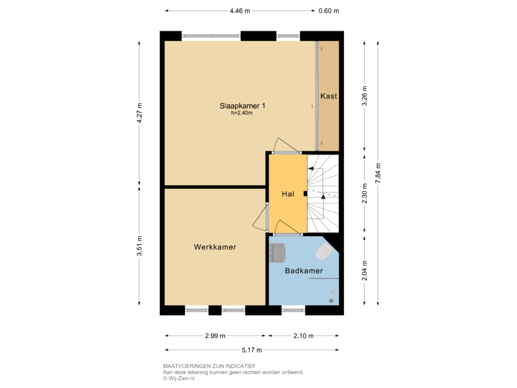 View floorplan of EERSTE VERDIEPING of Gaardermeesterweg 30