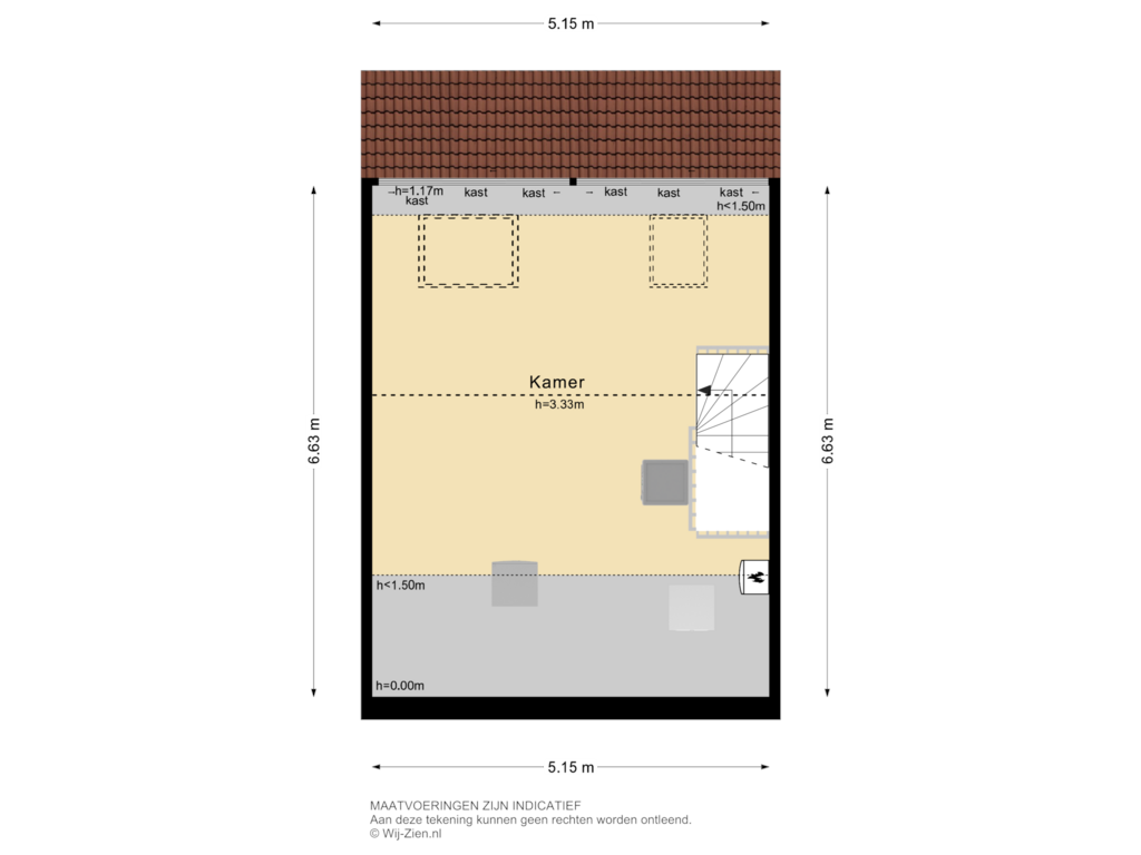 View floorplan of TWEEDE VERDIEPING of Gaardermeesterweg 30