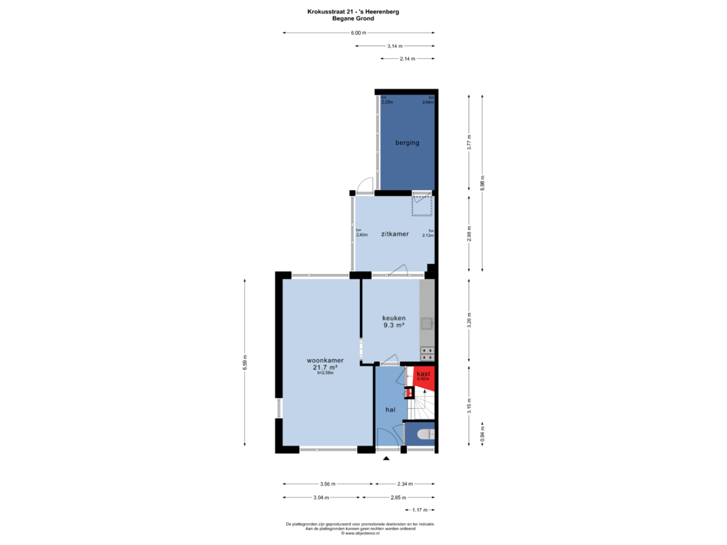 Bekijk plattegrond van Begane Grond van Krokusstraat 21