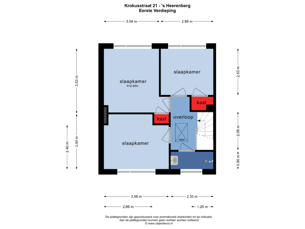 Bekijk plattegrond van Eerste Verdieping van Krokusstraat 21