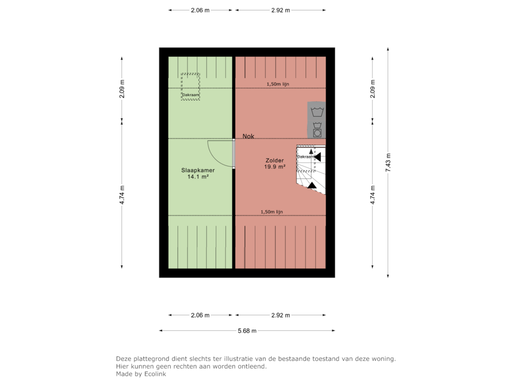 Bekijk plattegrond van Zolder/slaapkamer van Moershei 3