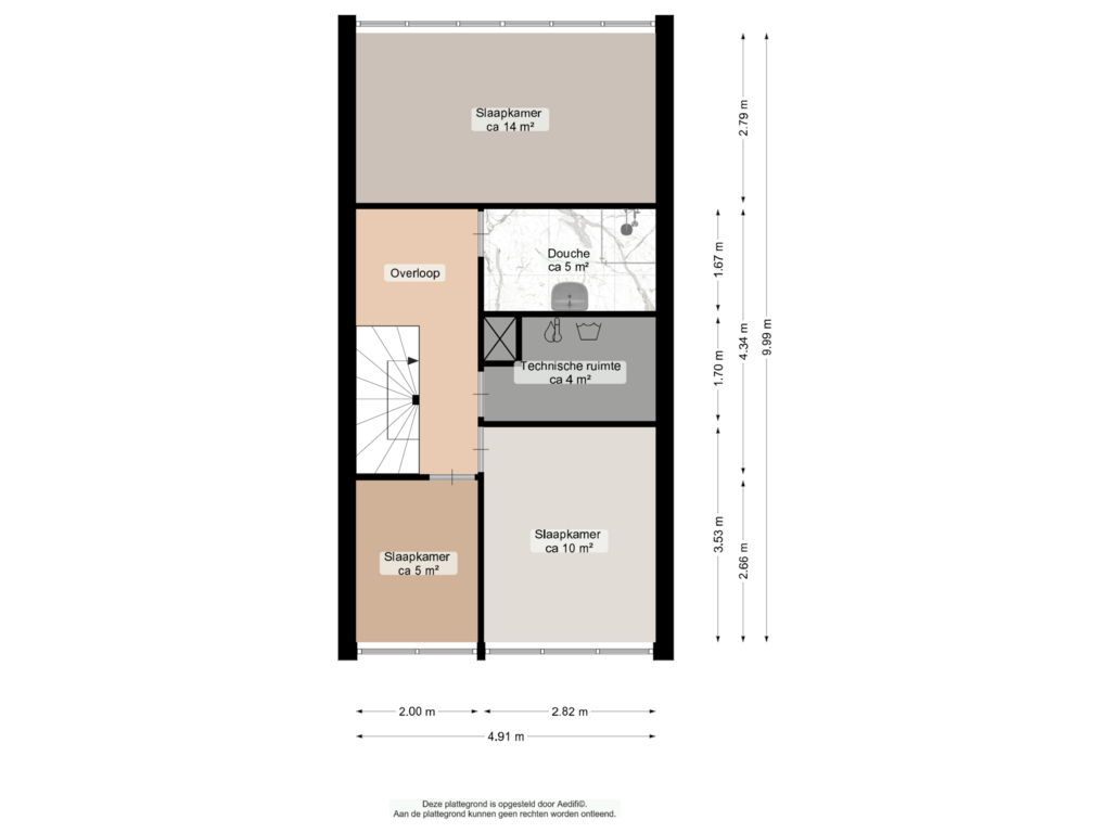 View floorplan of Eerste verdieping of Loopplank 38