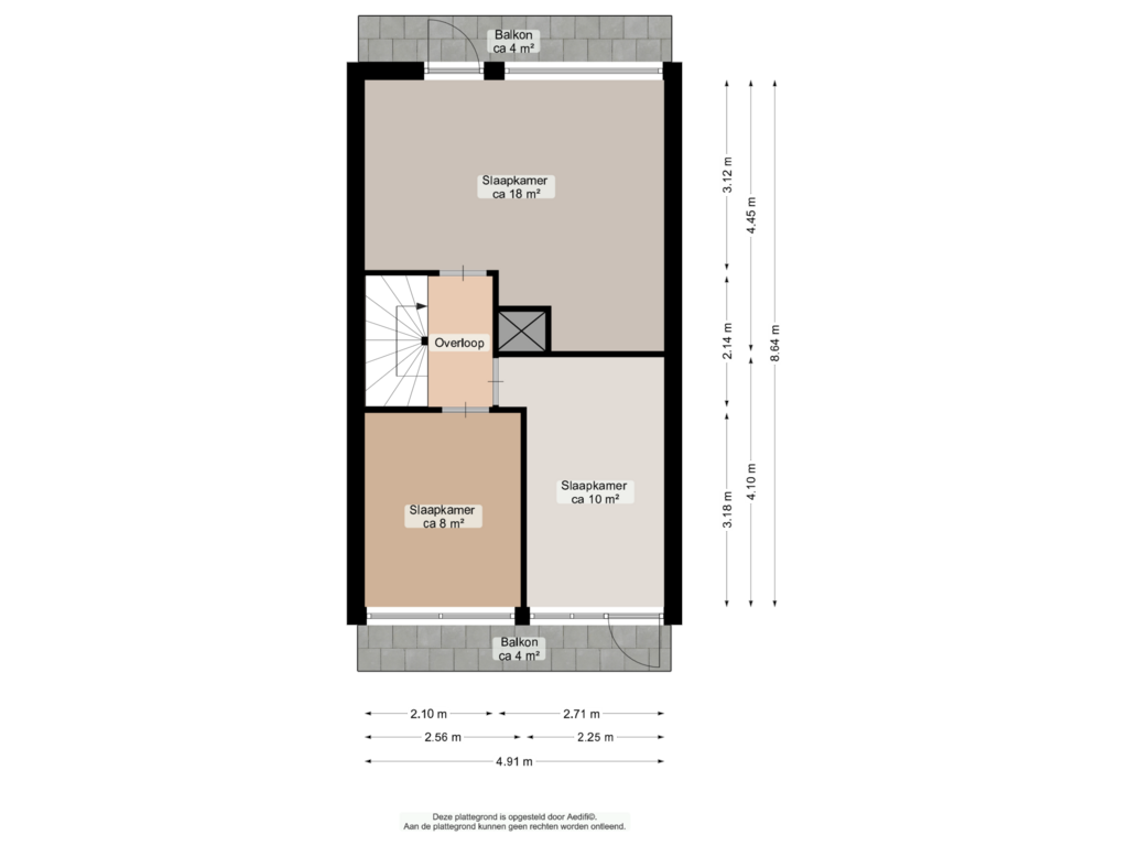 View floorplan of Tweede verdieping of Loopplank 38