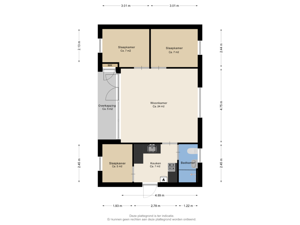 View floorplan of Begane grond of Hendrik Reindersweg 28-46A