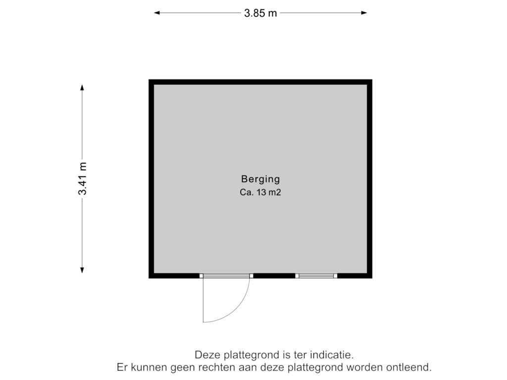 View floorplan of Berging of Hendrik Reindersweg 28-46A