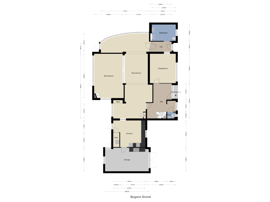 Bekijk plattegrond van Begane Grond van Julianalaan 15