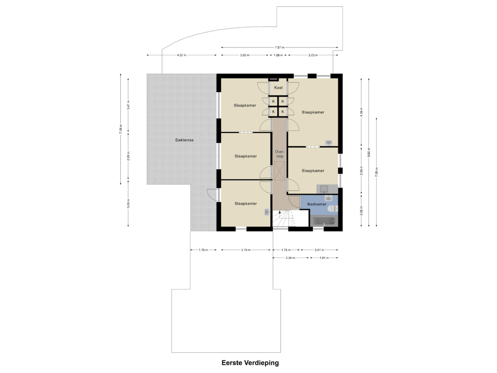 Bekijk plattegrond van Eerste Verdieping van Julianalaan 15