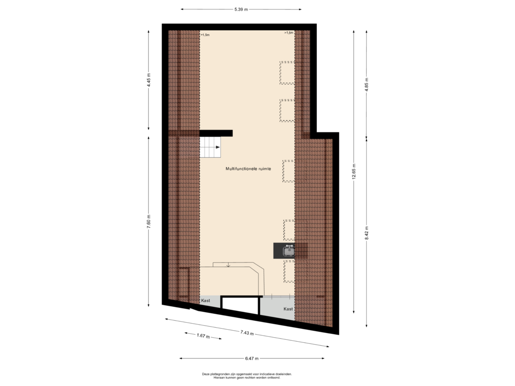 Bekijk plattegrond van Derde verdieping van Laan van Broekpolder 346