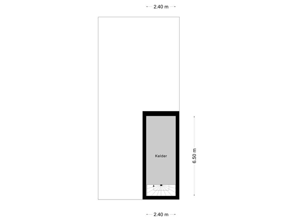 Bekijk plattegrond van Souterrain van Abdissenlaan 74