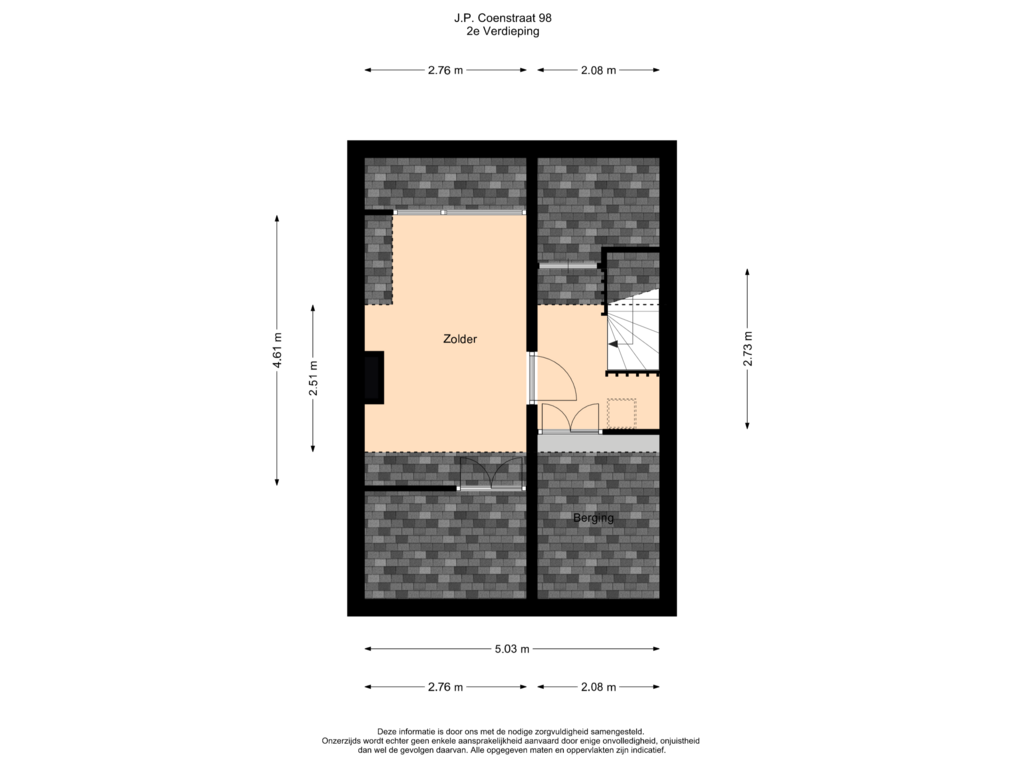 Bekijk plattegrond van 2e Verdieping van J.P. Coenstraat 98